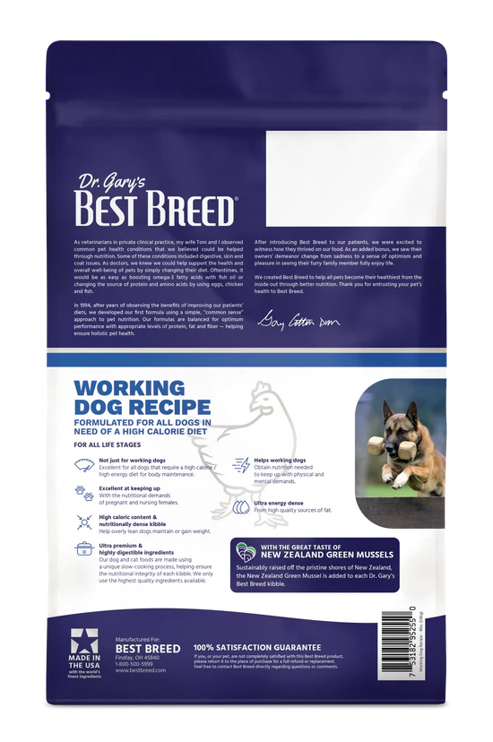 Best Breed Working Dog Diet