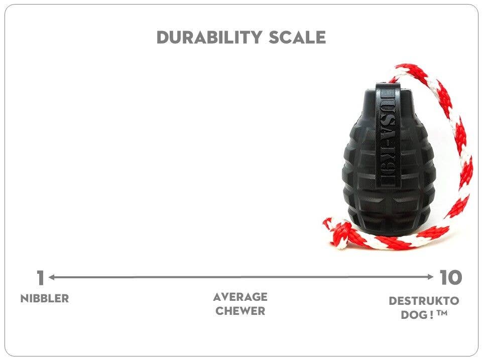 USA-K9 Magnum Grenade - Chew Toy - Reward Toy - Black