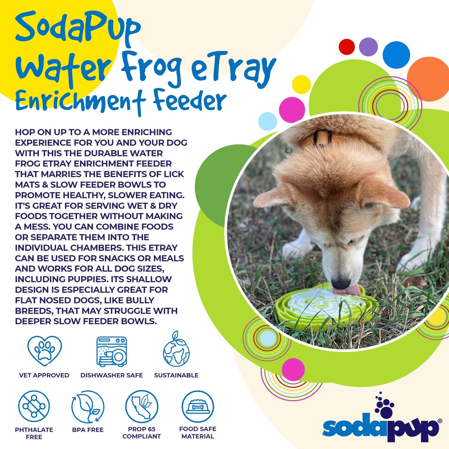 Water Frog Design eTray Enrichment Tray for Dogs
