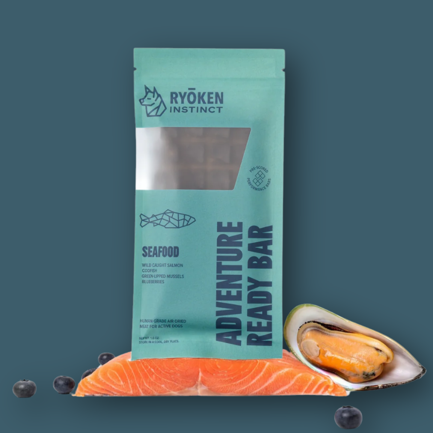 Seafood Treat & Snack Bar for Active Dogs - Energy & Recovery