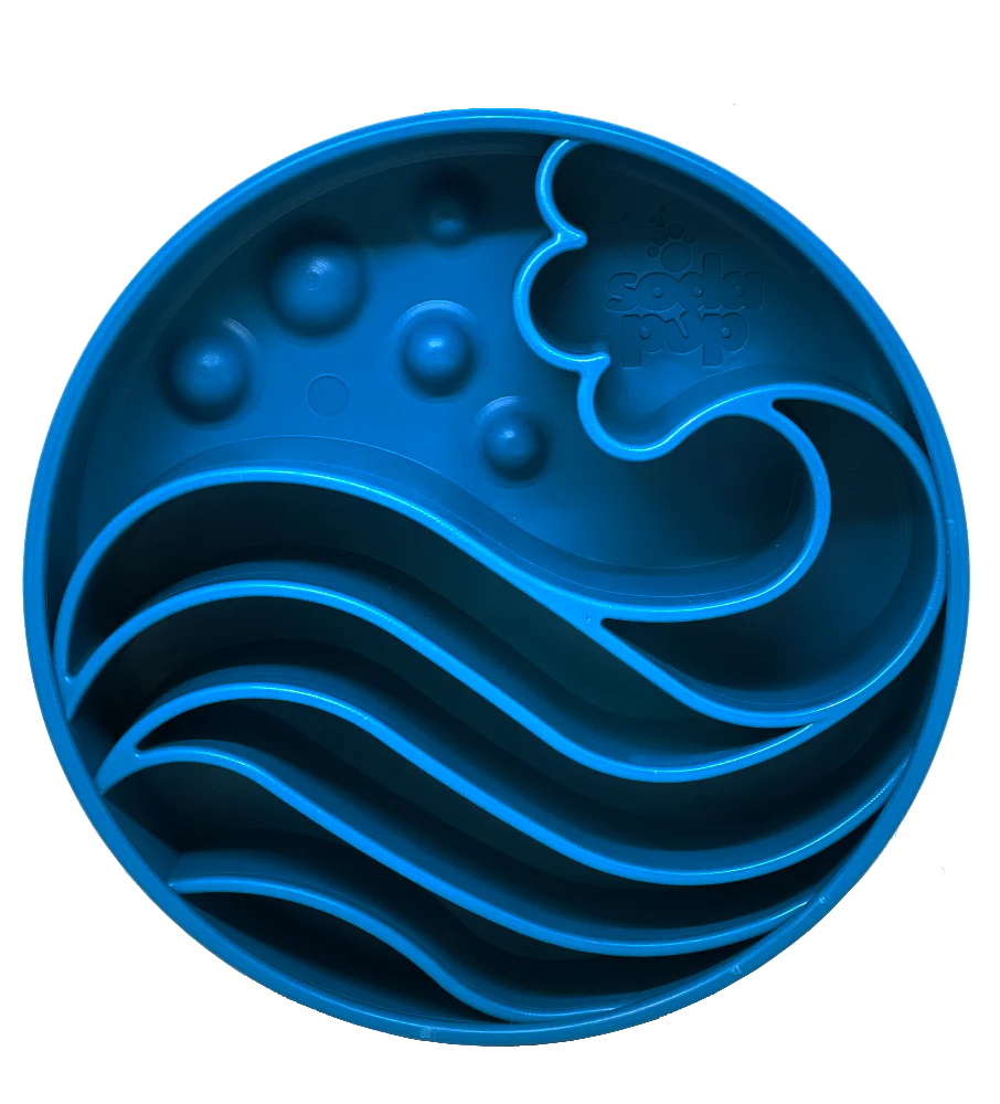 Sodapup Blue Wave Slow Feeder Bowl