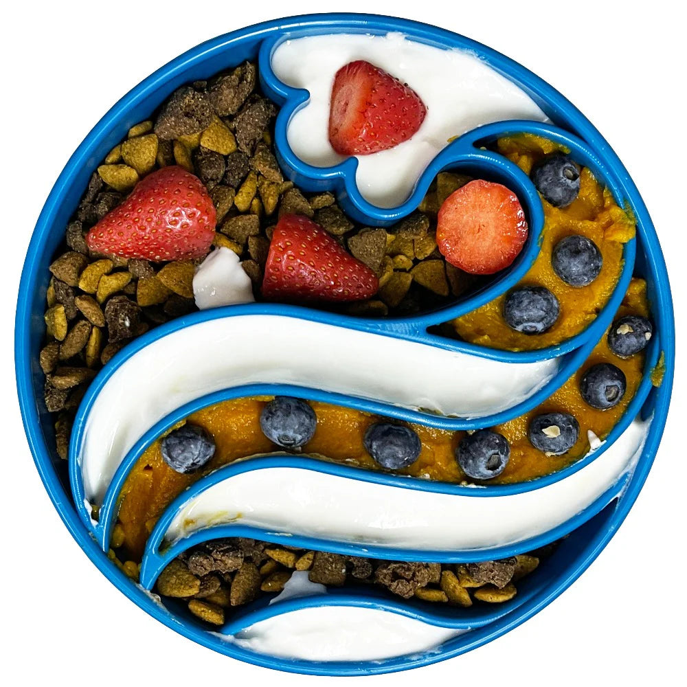 Sodapup Blue Wave Slow Feeder Bowl