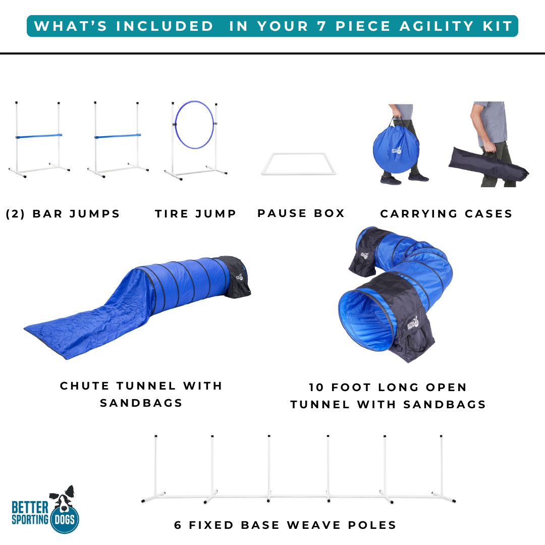 What's included in the 7 piece agility set