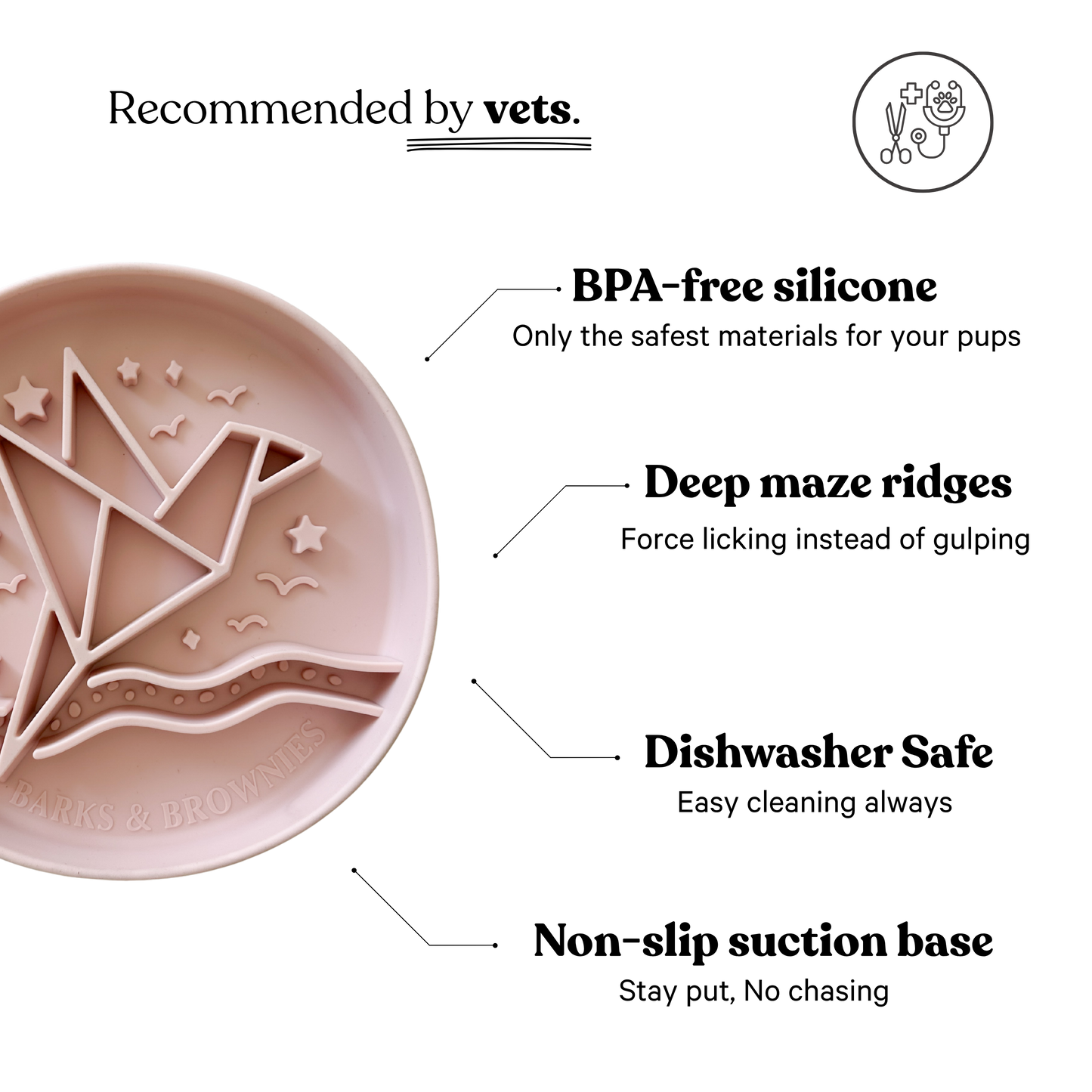 Signature Origami Slow Feeder Blush