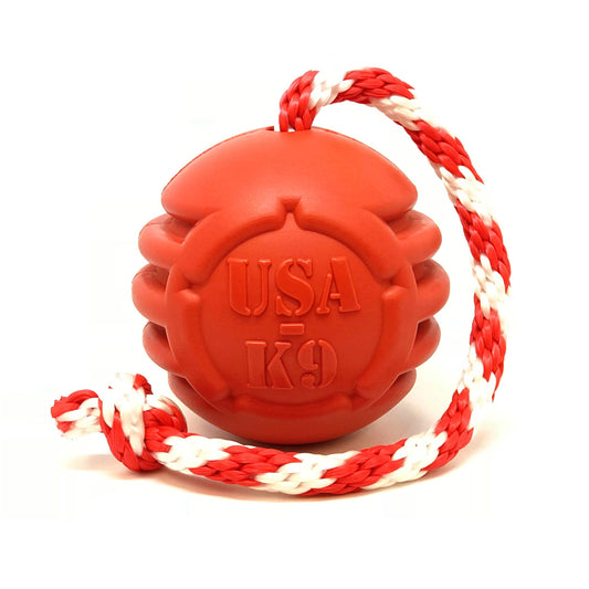 USA-K9 Stars and Stripes- Durable Reward Toy - Large - Red