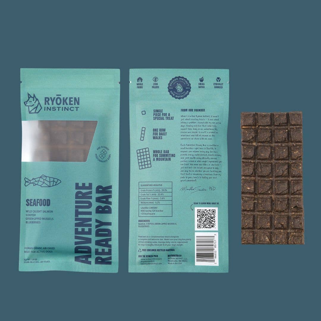 Seafood Treat & Snack Bar for Active Dogs - Energy & Recovery