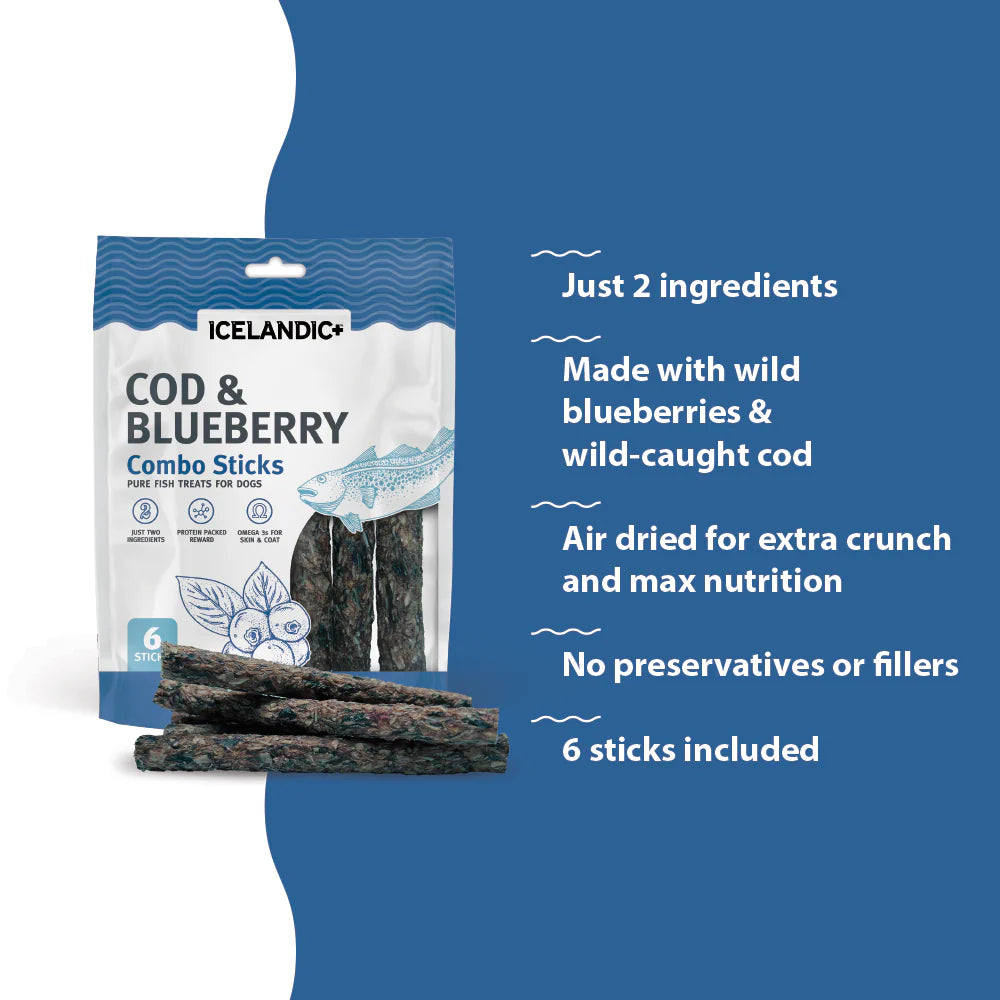 Cod & Blueberry Combo Sticks 5pk