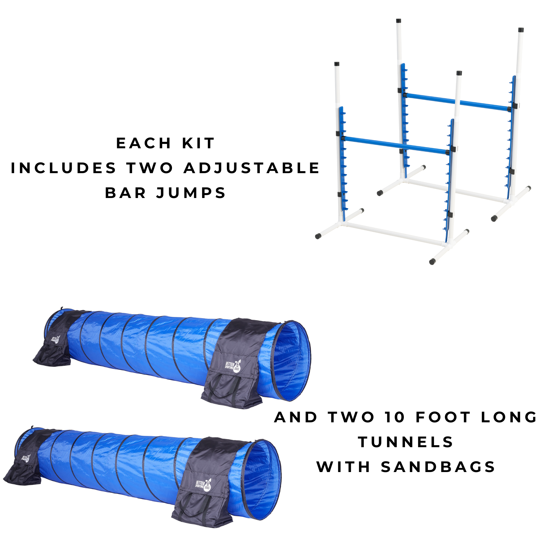 Two jumps and two tunnels layout