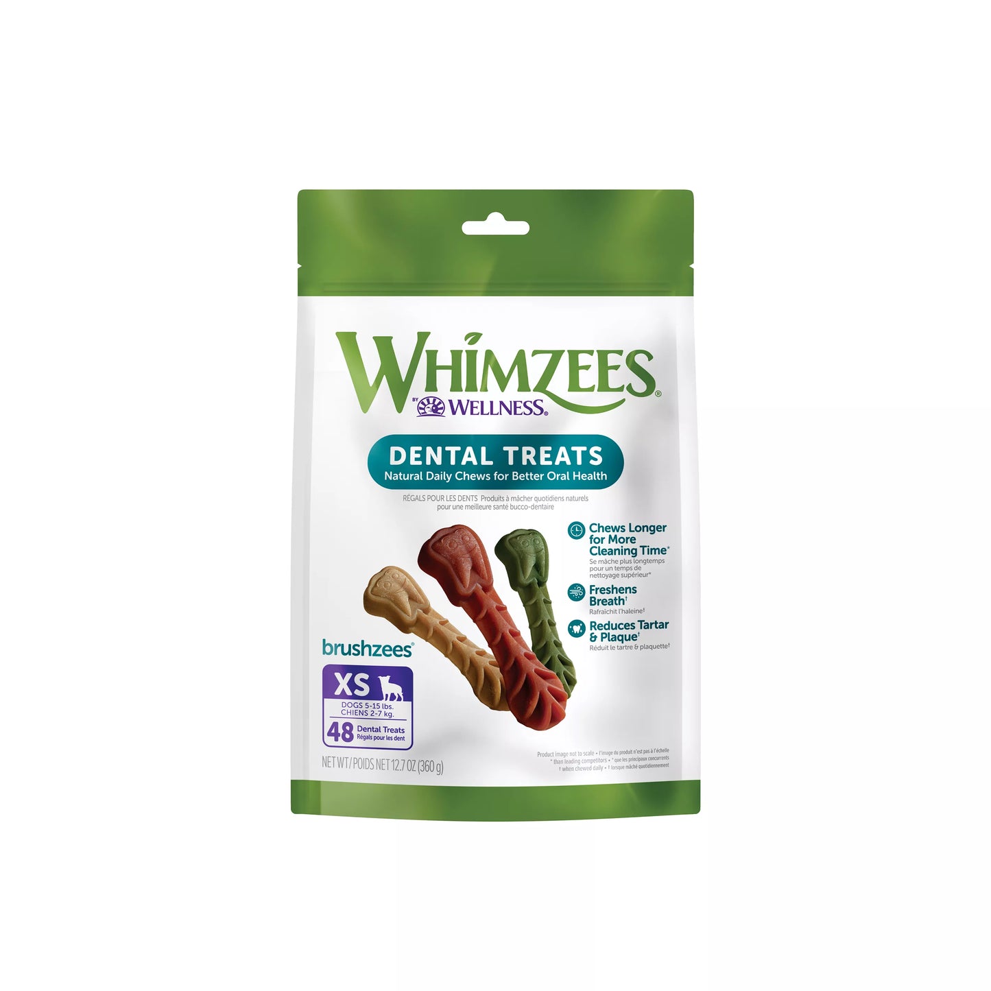 Whimzees Brushzees Dental Treats Bulk Bag