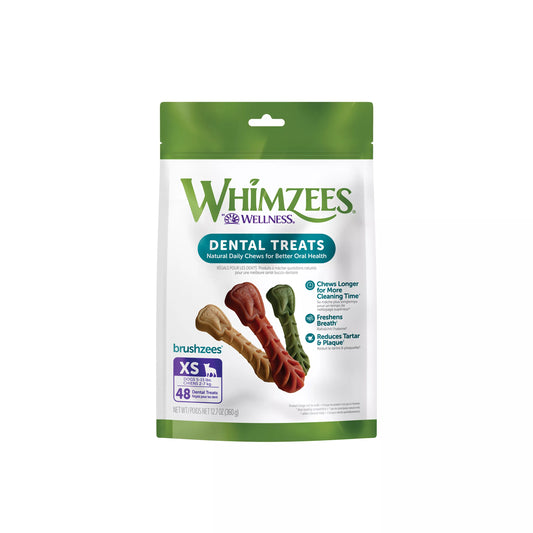 Whimzees Brushzees Dental Treats Bulk Bag