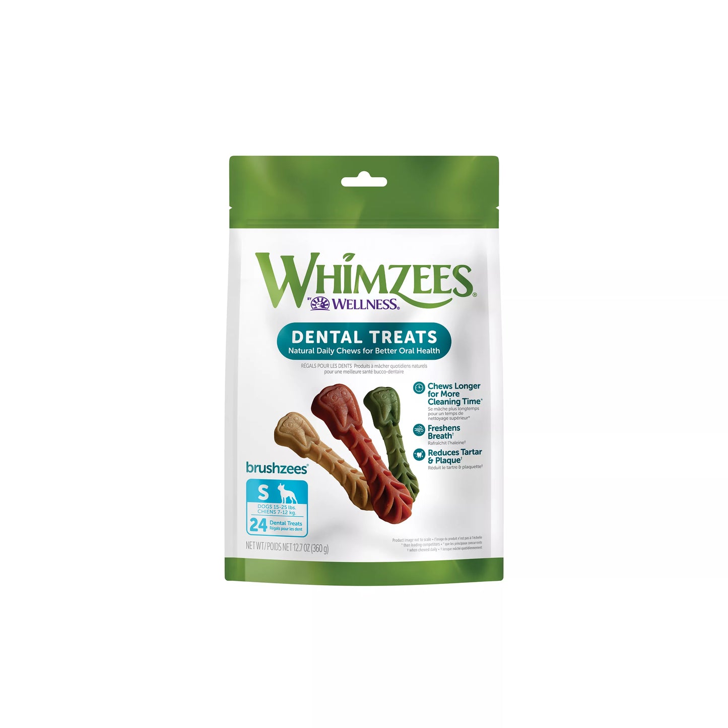 Whimzees Brushzees Dental Treats Bulk Bag