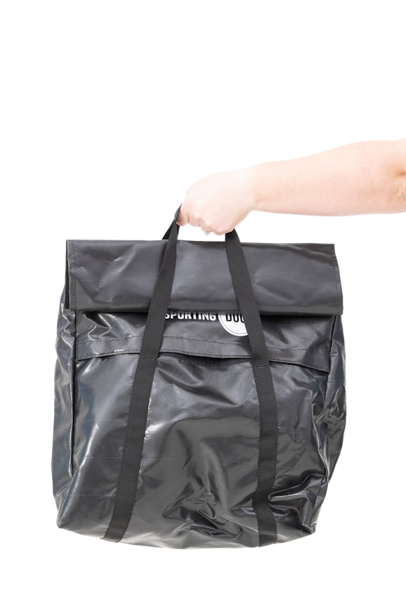 PVC tunnel sandbags close-up