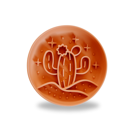 Cactus Silicone Slow Feeder Bowl - Tangerine