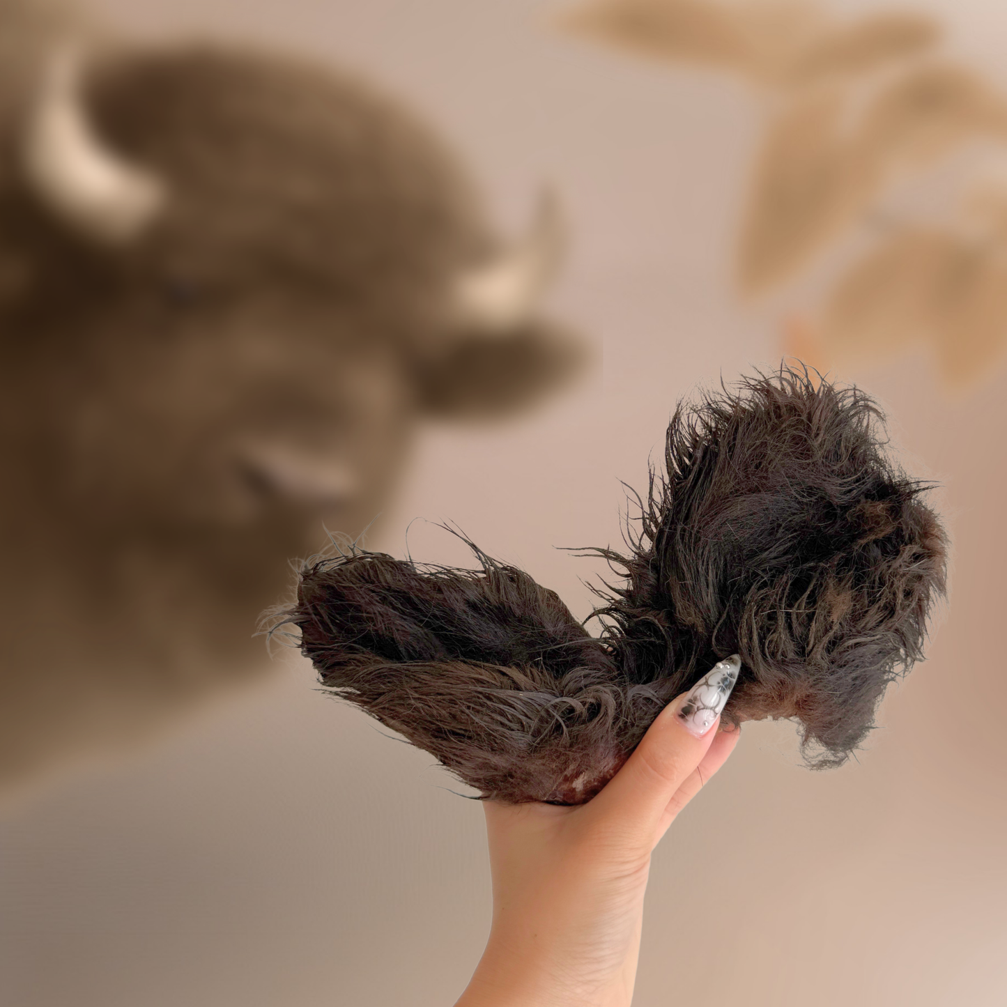 Fuzzy Bison Ears