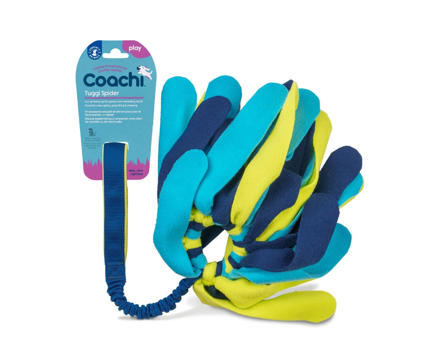 Coachi Tuggi Spider Navy, Lime & Light Blue